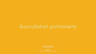 9 Auscultation pulmonaire [upl. by Hogg]