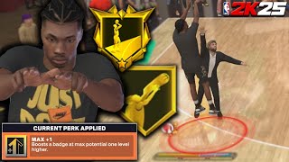 THESE BADGES HAD ME SHOOTING OVER EVERYBODY NBA 2K25 1v1 Theater Badge Showcase [upl. by Aneroc]