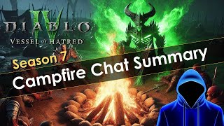 Diablo 4 Season 7 Campfire Chat Summary [upl. by Airdna]