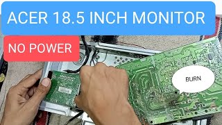 Acer 185 inch monitor no power repair Acer monitor supply burnacer [upl. by Alta20]