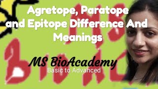 AGRETOPE EPITOPE AND PARATOPE DIFFERENCEin English [upl. by Anelehs]