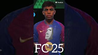 Lamine yamal FC 24 vs 25 football futbol [upl. by Nayrbo]