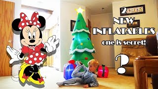 Max Unboxing 2 New Christmas Inflatables Christmas Tree and Secret Mystery Disney Inflatable [upl. by Brandwein]