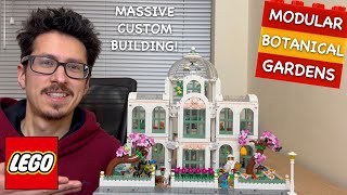 Custom Supersized LEGO Botanical Garden Modular Building  How To Use Rebrickable [upl. by Lathe]