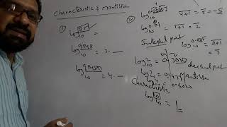 Characteristic and mantissa of Logarithm [upl. by Suanne]