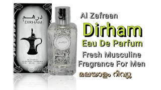 Ard Al Zafran Dirham Perfume Malayalam Review  Fresh Perfume For Men  ദിർഹം പെർഫ്യൂം മലയാളം റിവ്യൂ [upl. by Thekla]