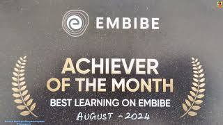 EMBIBE Achiever of the Month August  2024 ll Montfort School CBSE ll Theresapuram certificate [upl. by Wynnie]