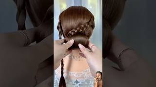 Hermoso Peinado con trenza peinados peinadosfaciles hair shortsviral [upl. by Nine371]