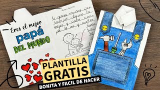 Tarjeta del día del padre para niños  Bonita y fácil de hacer [upl. by Occer]