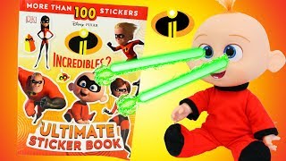 Disney Incredibles 2 Jack Jack Plays With The Ultimate Sticker Book Collection [upl. by Ahsilad184]