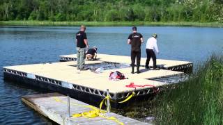 CanadaDocks™ 24x24 Floating Dock Installation [upl. by Novad]