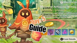 Record of Reflective Writingquot Day 5 Guide  Genshin Impact [upl. by Hayikaz]