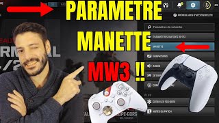 MW3  Les MEILLEURS PARAMETRES MANETTE SUR MW3  WARZONE 3  PS4 PS5 XBOX [upl. by Eesac]