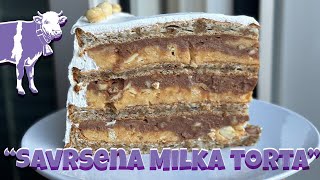 Milka Torta  Kremasto uzivanje za sve  Ovo je najbolji recept [upl. by Ydnik]