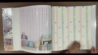 kids baby wallpaper 3D room baby girls room wallpaper stripe design wallpaper yasuniquewallpaper [upl. by Sherfield]