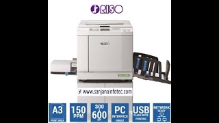 Riso Sf 5330 A3 Duplicator Machine Demo Digital Master Making Mini Automatic Offset [upl. by Obie]