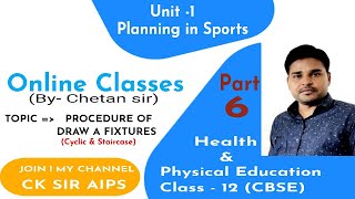 Procedure to draw a fixture  3  Planning in Sports  Physical Edu Class 12CBSE  CHETAN SIR [upl. by Reppiks]