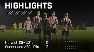 Three Goals Three Points For U21s  Norwich City U21s 0  3 Sunderland AFC U21s  PL2 Highlights [upl. by Aleacin]