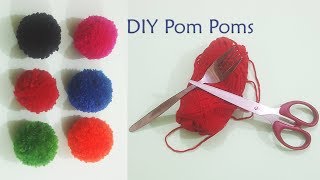 উলের সুতা দিয়ে পমপম।How to make perfect pompom Pom Pom Making Tutorial [upl. by Elleinwad]