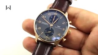 Quick Review IWC Portugieser Chronograph Ref IW371482 Watch [upl. by Koral]