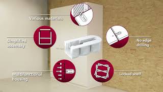 Cabineo X  Cabinet connector and shelf support without edge drilling [upl. by Aylmar332]