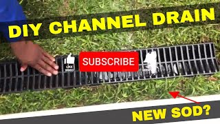 DIY DRAINAGE SYSTEM l How to Install  Waterform System  New Sod  Better Landscape Drainage [upl. by Doble]