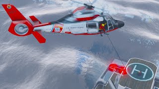 Stormy Coast Guard Helicopter Rescue in GTA 5 [upl. by Balas]