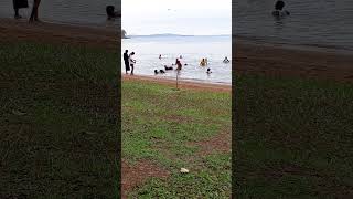 Ugandans swimming at the beach [upl. by Banquer]