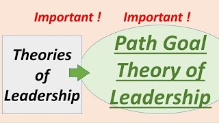 Theories of Leadership Path Goal Theory of Leadership [upl. by Sallad]