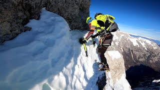 Triglav 2864m zimski vzpon  Slovenska smer  Winter ascent Slovenian route in quotNorth Wallquot [upl. by Avek92]