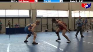 Zach Stodden vs Tyler Rill at 2013 Junior Nationals  FILA  FS [upl. by Saibot]