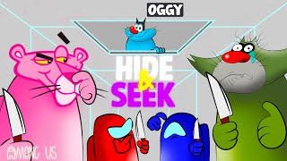 Oggy And Jack Playing Funny HIDE AND SEEK With RANDOMS in Among us😂😂😂 [upl. by Ronny168]