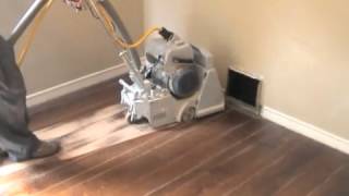 Refinishing Hardwood Floors Part 1 Sanding [upl. by Rez]