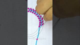 Neckline stitch hand embroidery tutorial [upl. by Thrasher]