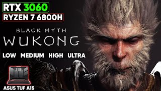 Black Myth Wukong on RTX 3060 Laptop  Asus TUF A15  1440p All Settings Tested [upl. by Ekusoyr]