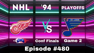 NHL 94 Gameplay — Red Wings vs Blues  Episode 480 [upl. by Jepson933]