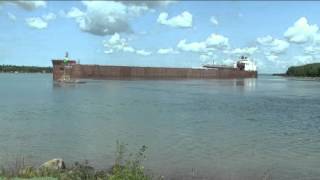 Largest ship in the area runs aground on St Marys River [upl. by Caddaric383]