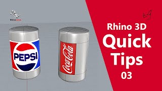 Rhino 3D Quick Tips Part 03  How to Wrap a Sticker [upl. by Collis]