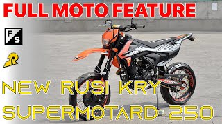 FULL MOTO FEATURES EP 1 NEW RUSI KRY SUPERMOTARD 250  ASSEMBLE TO TEST DRIVE DEMO UNIT [upl. by Sukram]