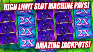 AMAZING JACKPOT WINS ON PROWLING PANTHER SLOT MACHINE ON CASINO SLOT MACHINE FROM LAS VEGAS [upl. by Licha]