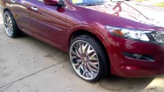 Honda crosstour on 22quot Velocity rims [upl. by Idolah]