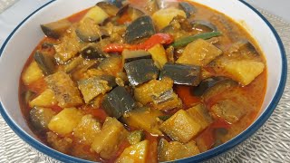 begun aloo shutki recipe Begun aloo Bengali recipe ranna  by cook with N [upl. by Rolandson]