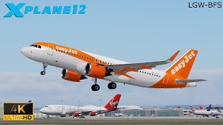 Xplane12 Easyjet A320neo LondonBelfast realistic flight [upl. by Ereveniug]