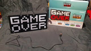 Unboxing 8Bit GAME OVER Light by Paladone [upl. by Ahsiuqel261]