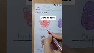 Grading Jamies Latest English Test Teacher Correcting Funny Test ASMR School quiz shorts [upl. by Zabrina]