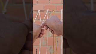 Make fishing nets and soccer goal nets easily climbing cocacolaexperiment knot rope diy [upl. by Renraw]