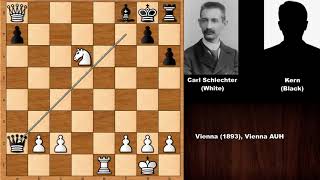 Carl Schlechter vs Kern  Vienna 1893 [upl. by Areval]