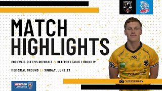 Cornwall RLFC vs Rochdale Hornets Betfred League 1  Extended Highlights [upl. by Ralph847]