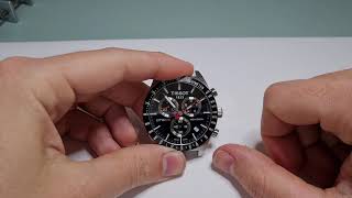 How to set a Tissot PRS 516 Chronograph watch [upl. by Esirehs766]