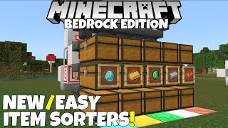 Minecraft Bedrock New Item Sorter Simple Cheap Reliable MCPE Xbox PC Ps4 Switch [upl. by Trinl252]